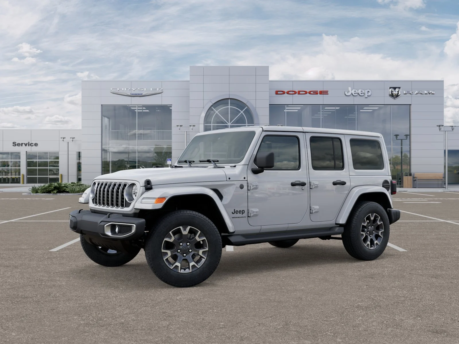 New 2025 Bright White Clear-Coat Exterior Paint Jeep Sahara image 40