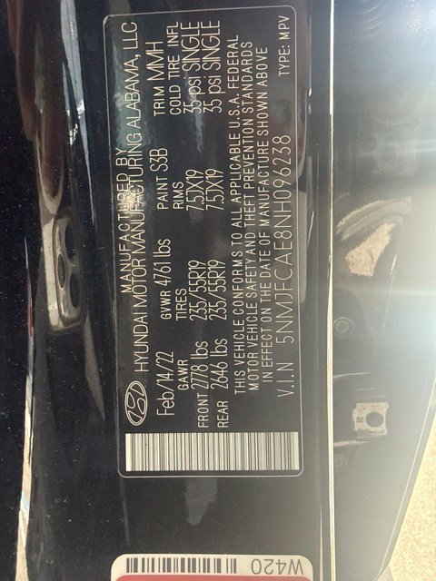 Used 2022 Phantom Black Hyundai SEL image 14