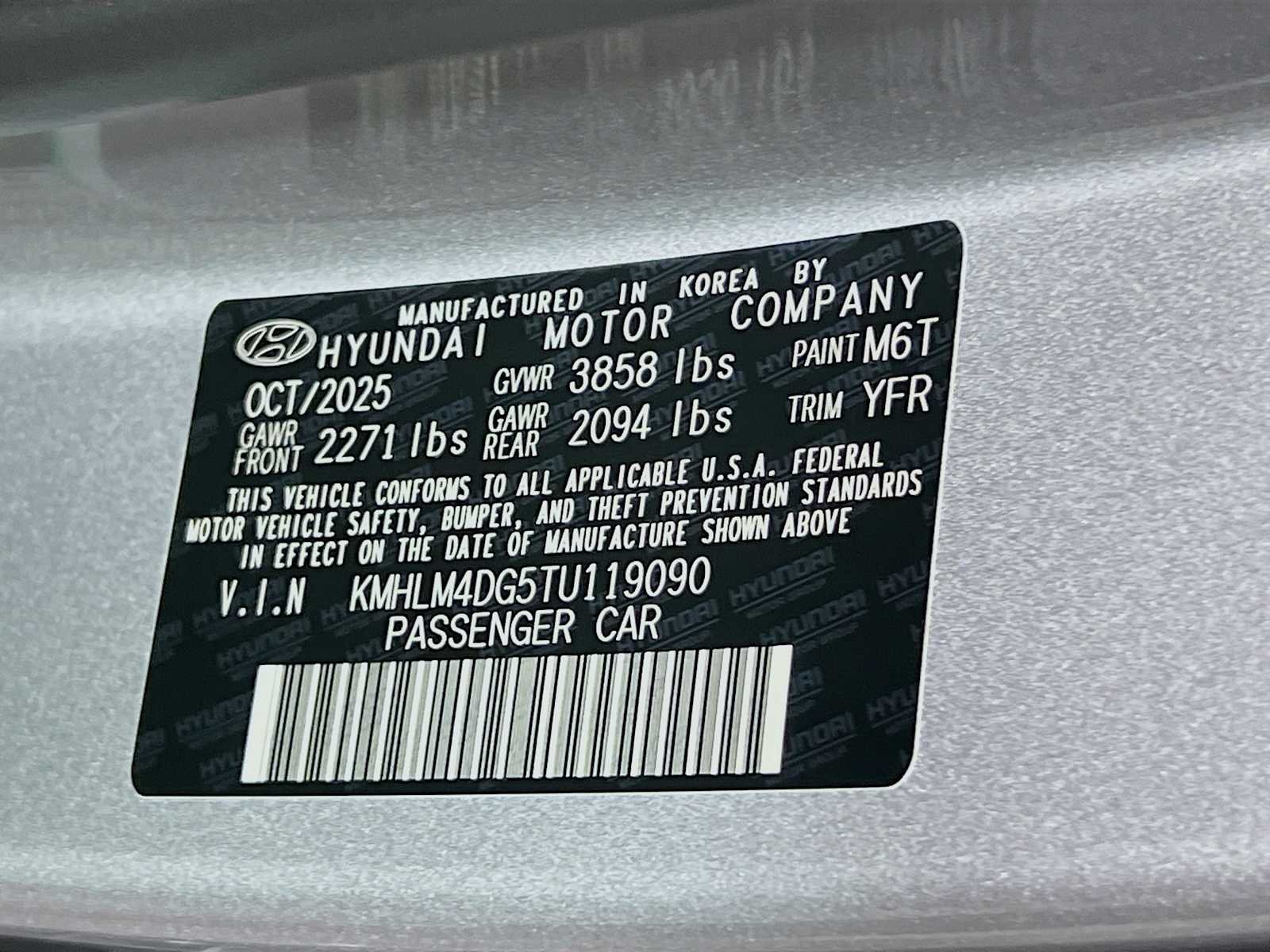 Certified Used 2026 Fluid Metal Hyundai SEL Sport image 31