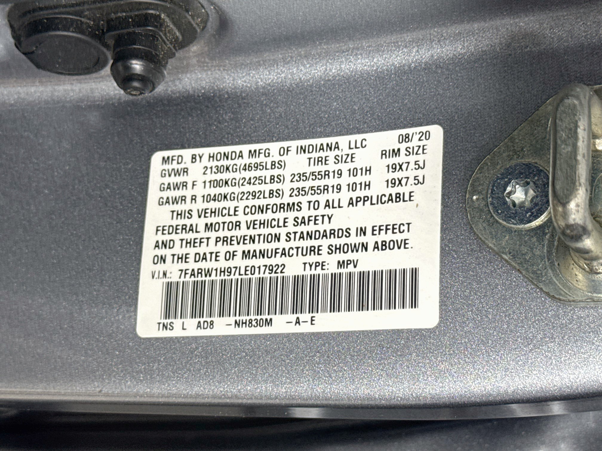 Used 2020 Lunar Silver Metallic Honda Touring image 33