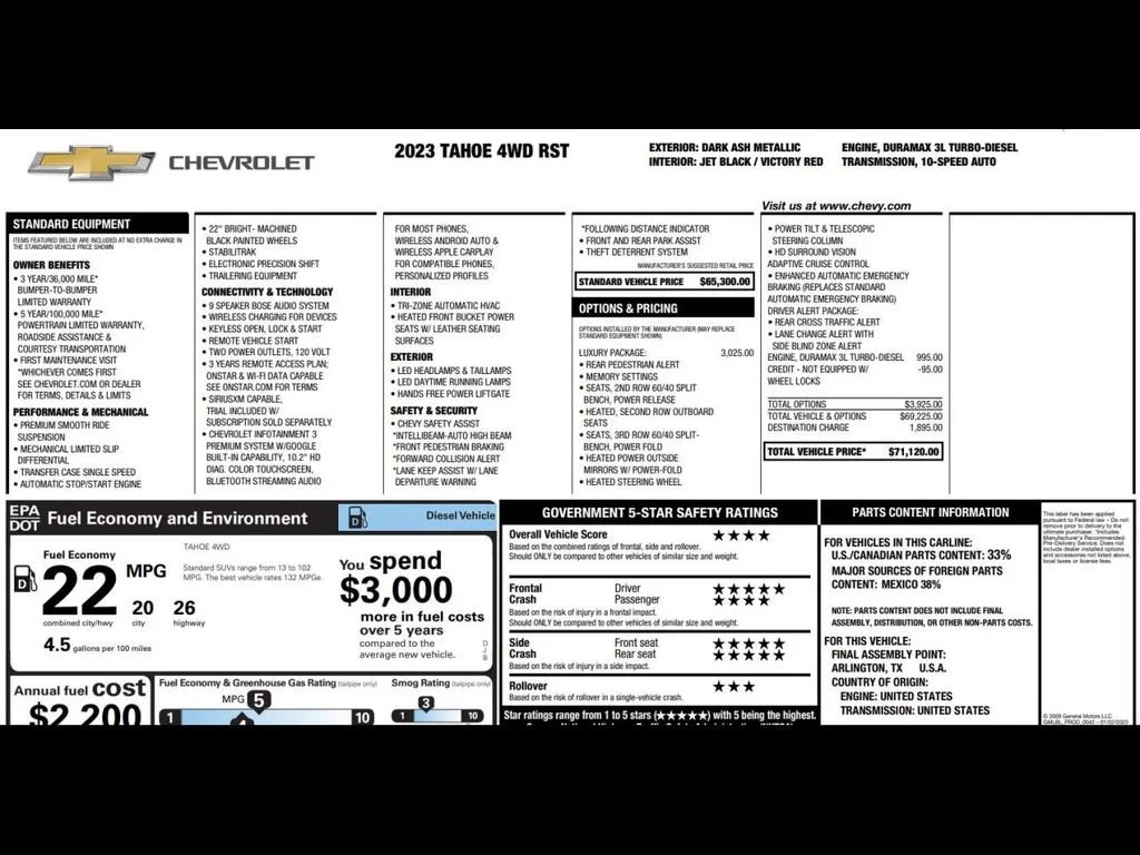 Used 2023 Dark Ash Metallic Chevrolet RST image 3