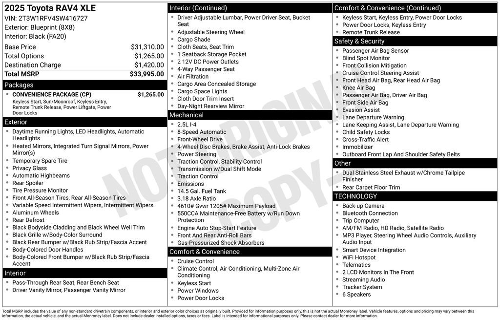 Used 2025 Blue Toyota XLE image 37