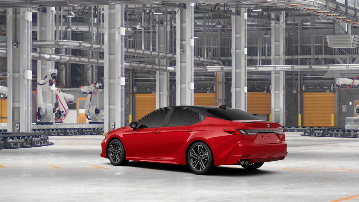 New 2027 Supersonic Red with Midnight Black Metallic roof Toyota XSE image 6
