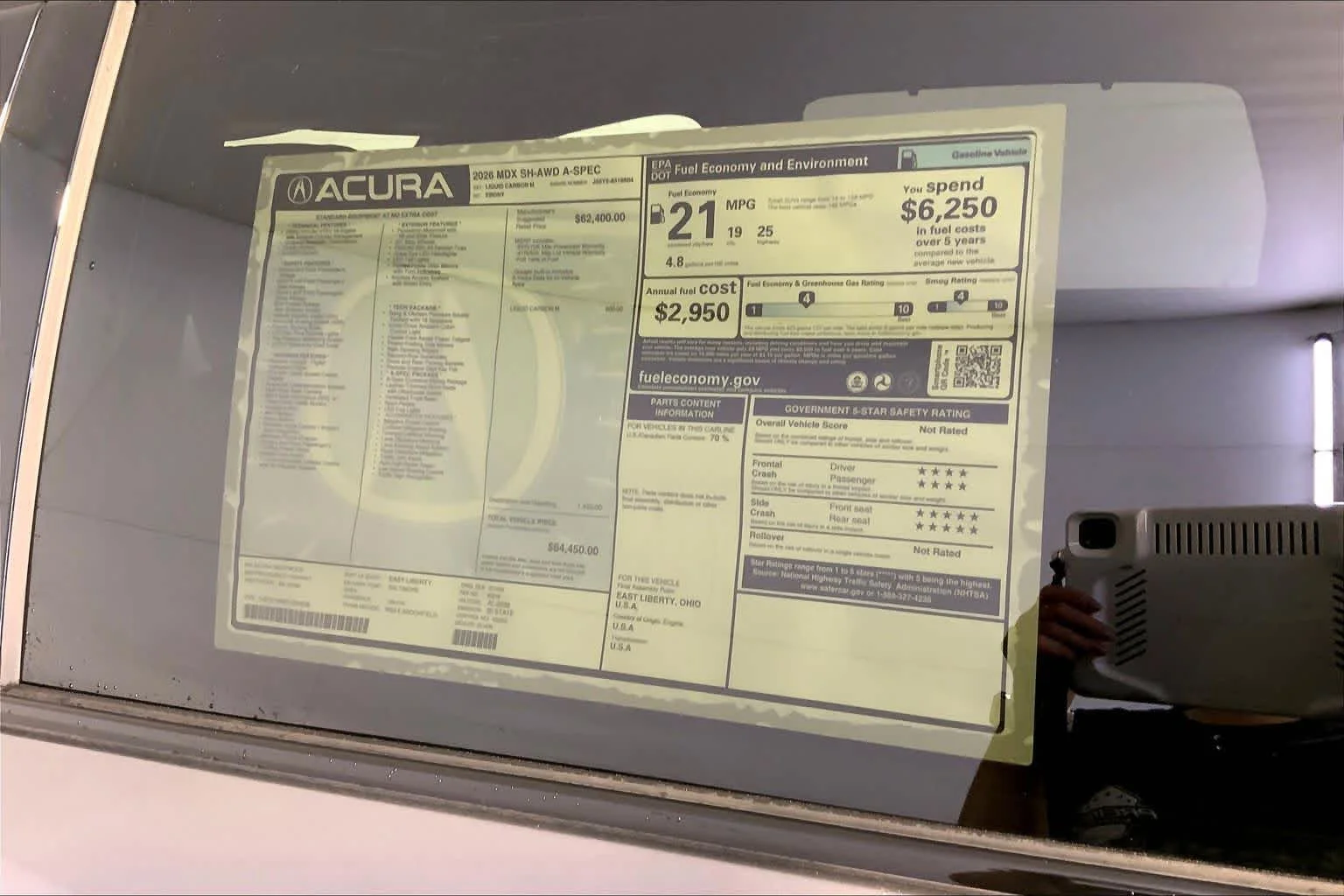 New 2026 Liquid Carbon Metallic Acura With A-Spec Package image 19