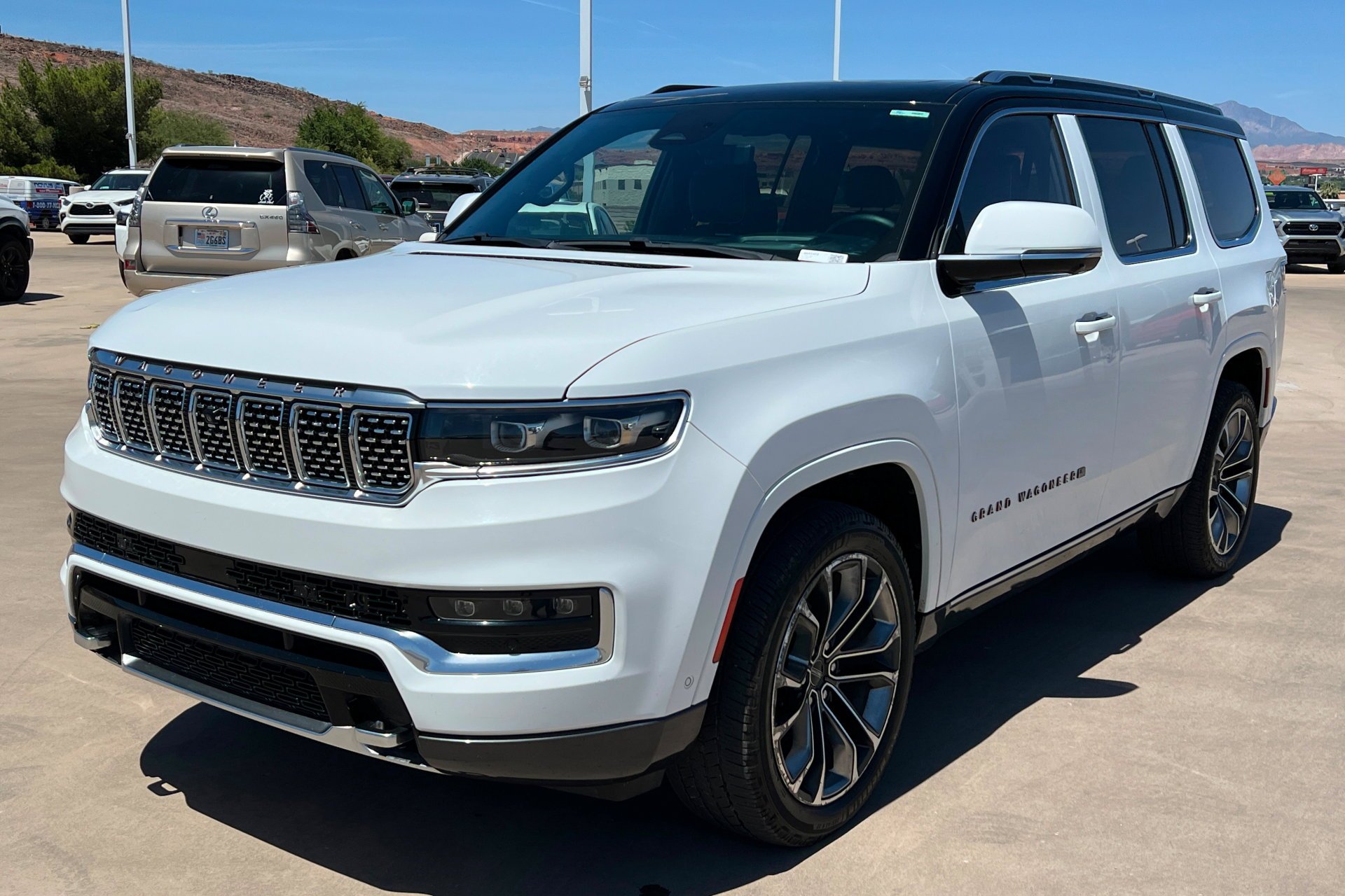 Used 2022 Bright White Clearcoat Jeep Series III image 1