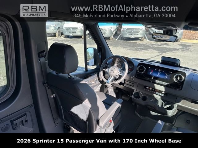 New 2026 Obsidian Black Metallic Mercedes-Benz 170 Wheel Base 15 Passenger image 28