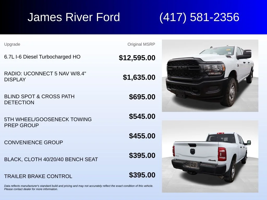 Used 2024 Bright White Clearcoat Ram Tradesman image 5