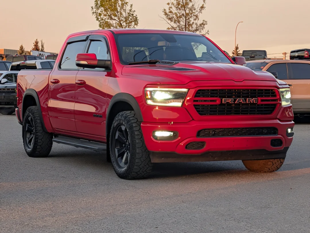 Used 2019 Red RAM Sport - Leather - Level II - Dual Pane Sunroof - Sport Hood - 8.4 Touchscreen image 2