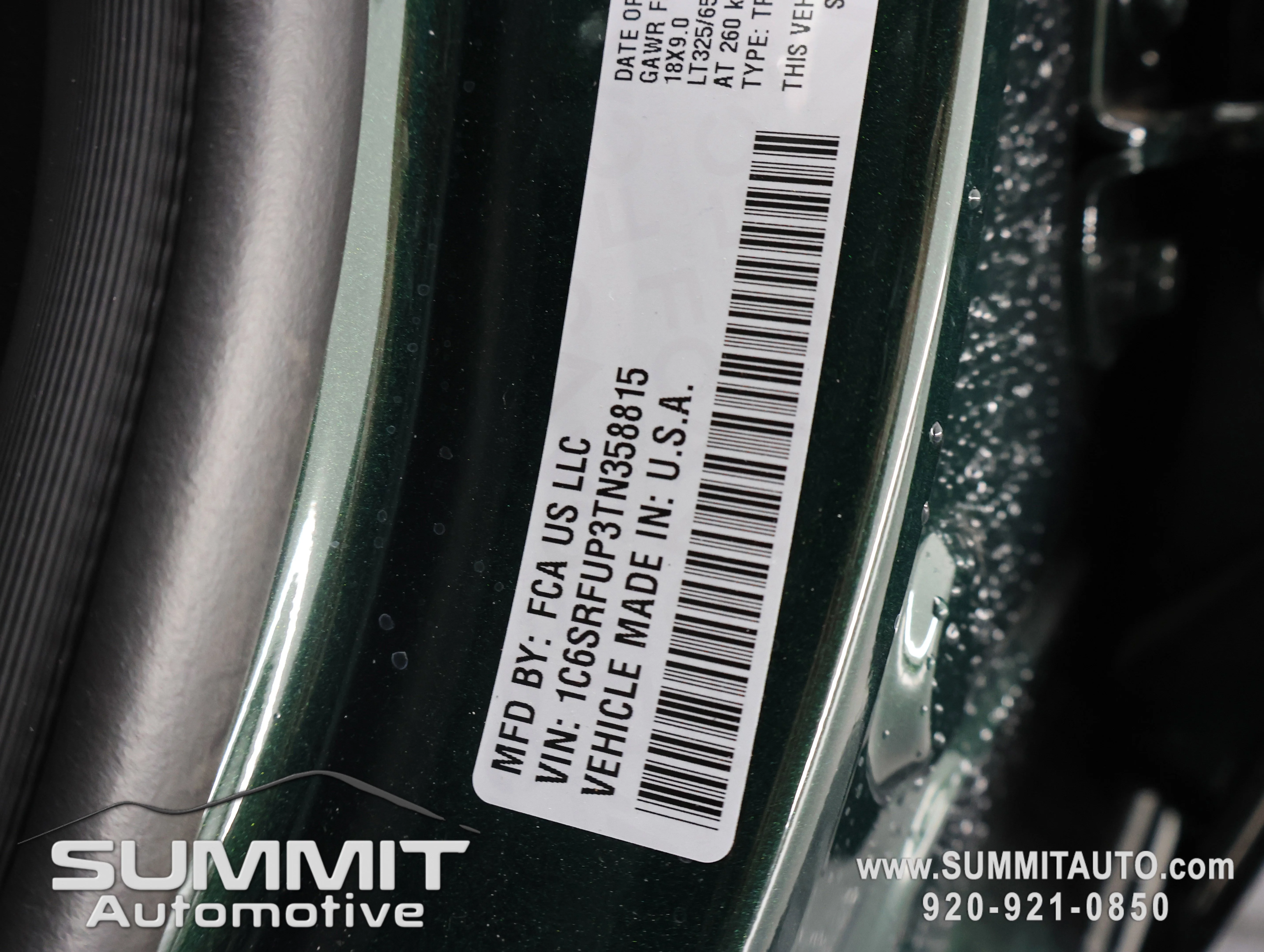 New 2026 Serrano-Green Metallic Exterior Paint RAM RHO image 97