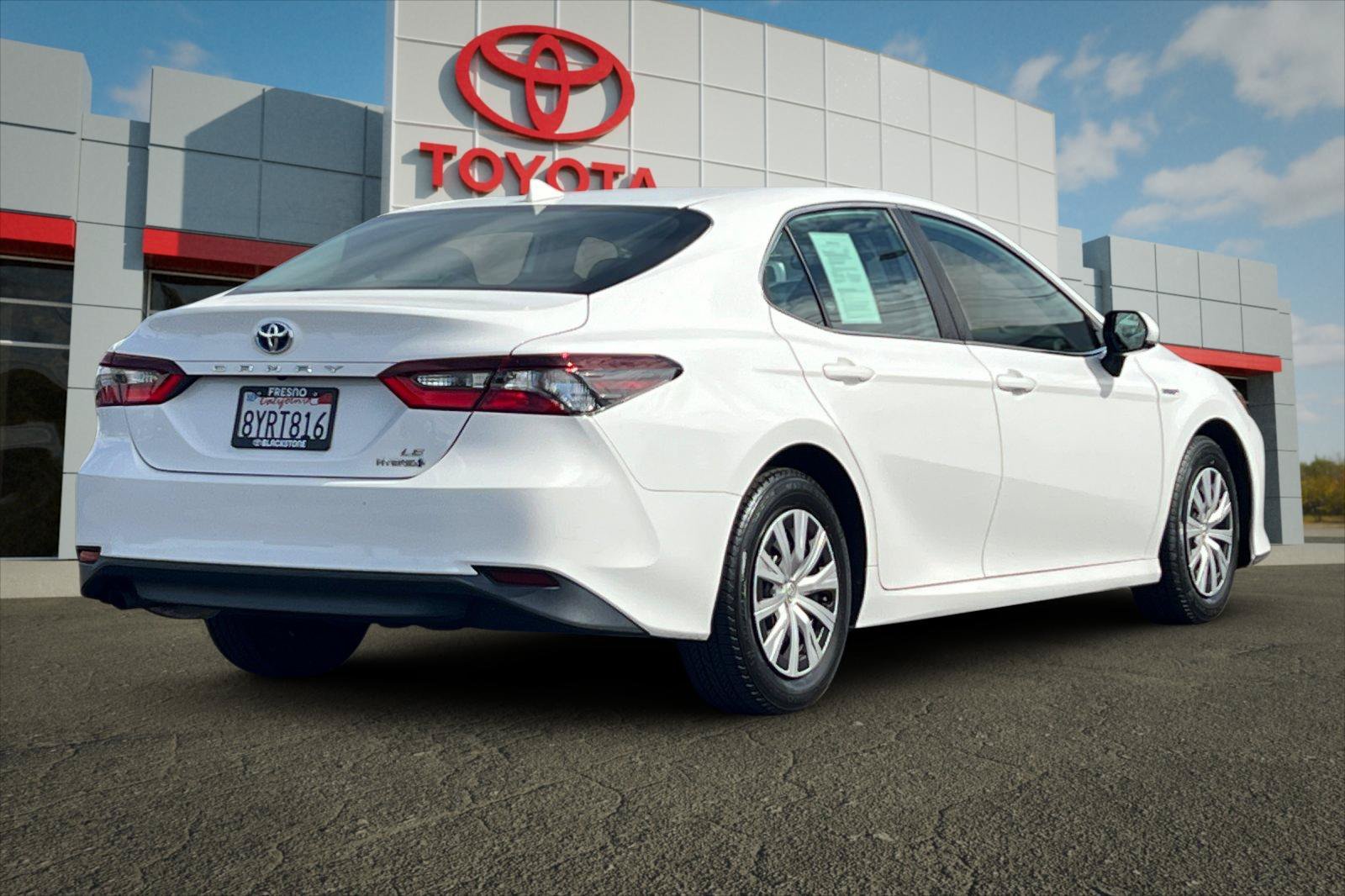 Certified Used 2021 Super White Toyota Hybrid LE image 3