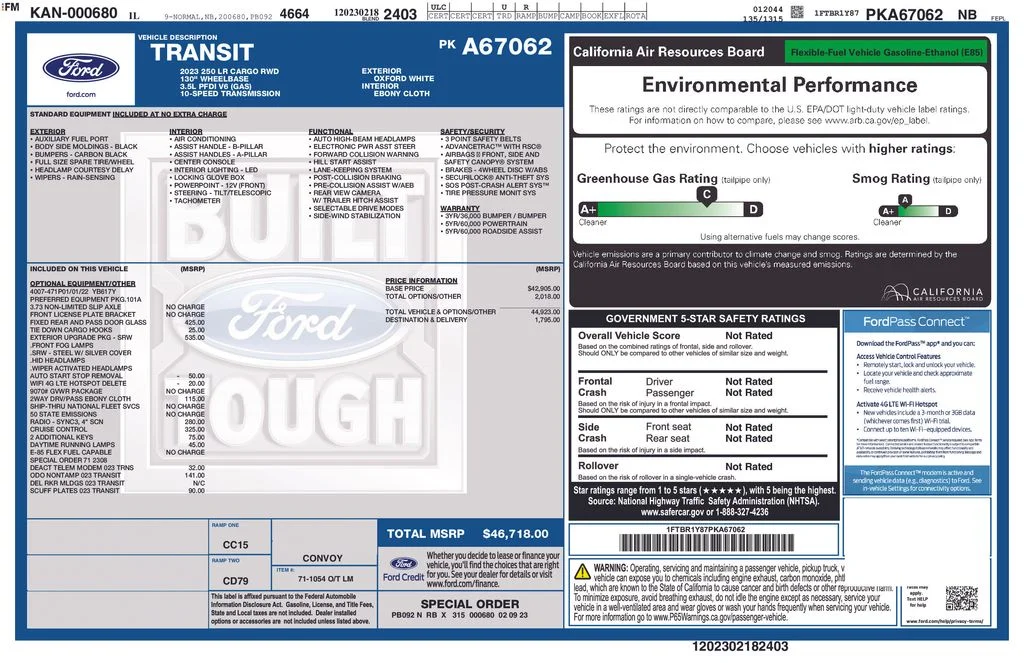 Used 2023 White Ford Base image 6
