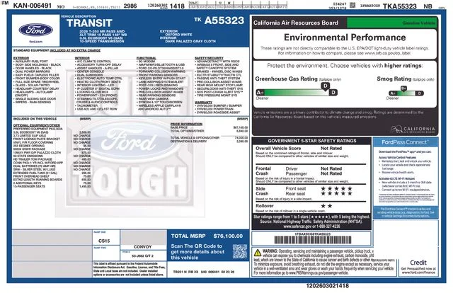 New 2026 Oxford White Ford Passenger Van XLT image 40