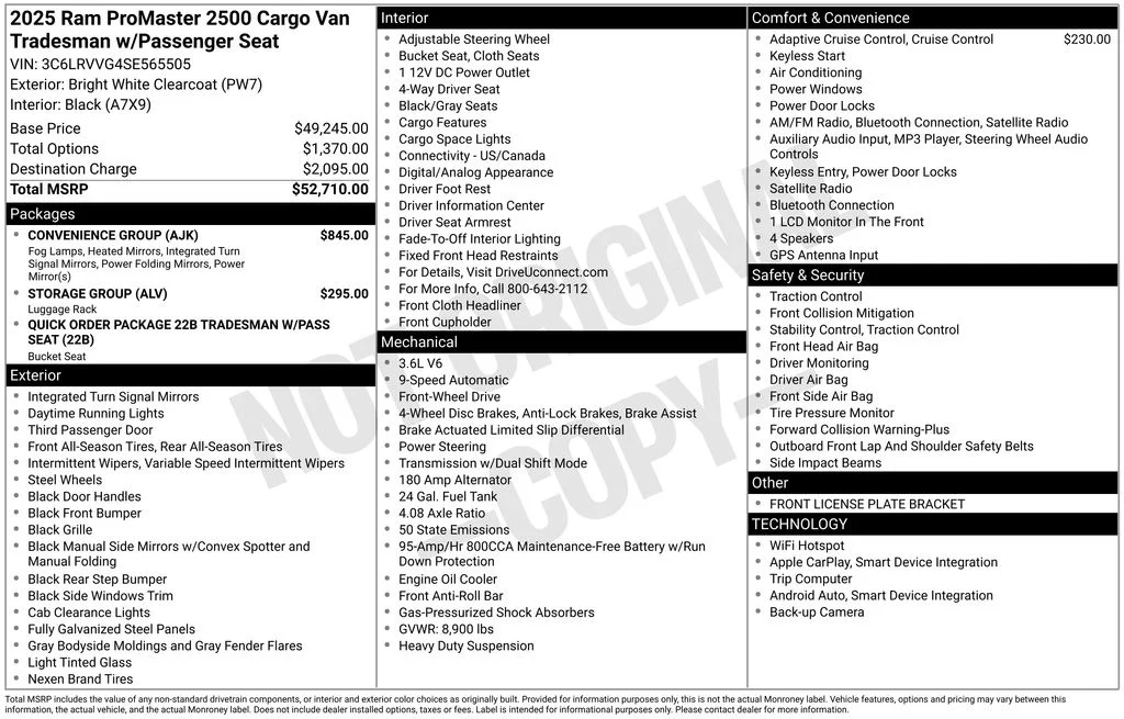 New 2025 Bright White Clearcoat RAM Base image 12