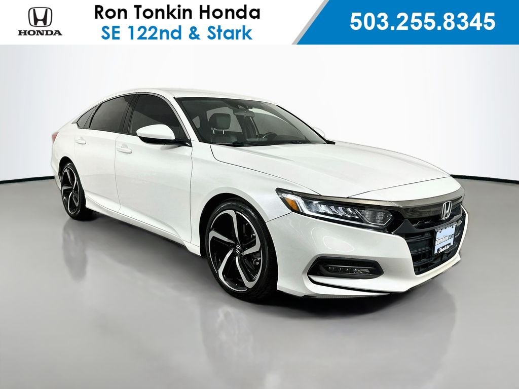 Certified Used 2020 Platinum White Pearl Honda Sport image 1