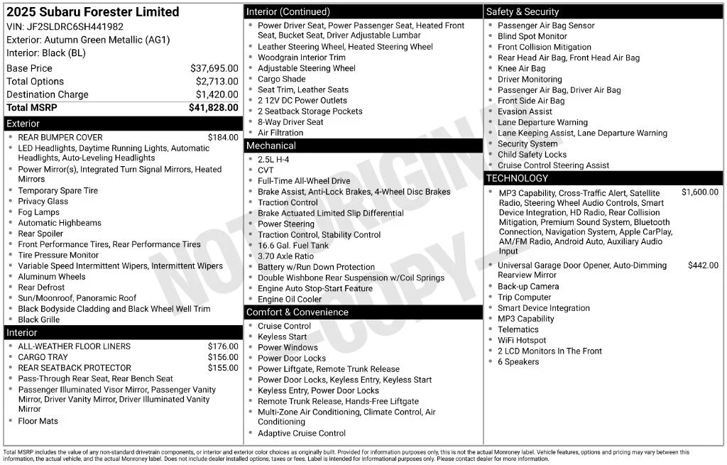 Used 2025 Brown Subaru Limited image 10