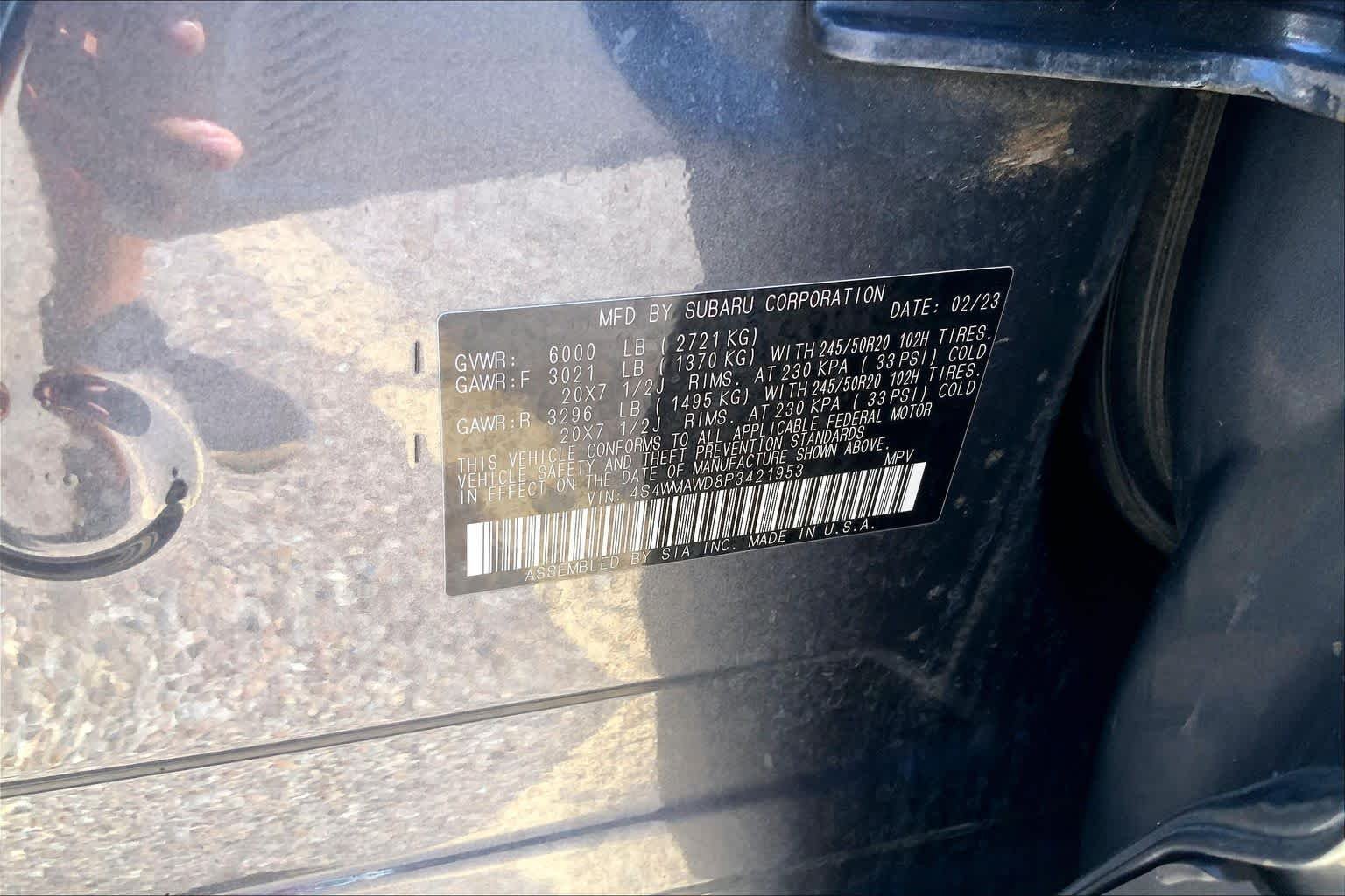 Used 2023 Magnetite Gray Metallic Subaru Touring image 28