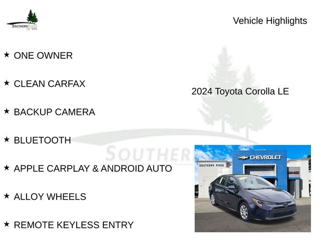 Used 2024 Blue Toyota LE image 8