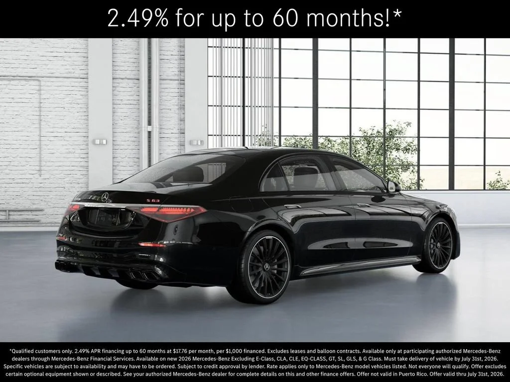 New 2026 Obsidian Black Metallic Mercedes-Benz AMG® S 63 E 4MATIC Sedan image 63