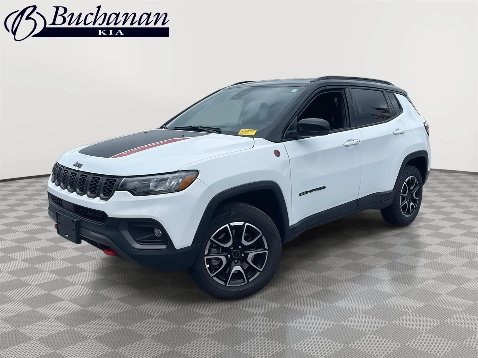 Used 2025 Bright White Clearcoat Jeep Trailhawk image 1
