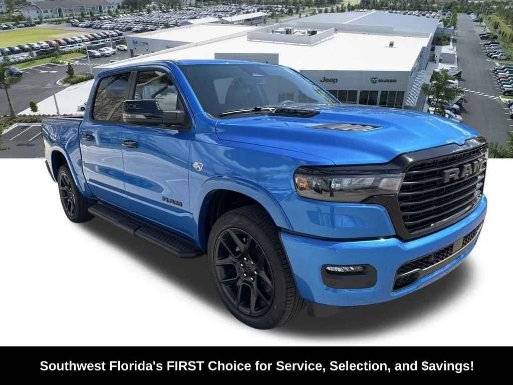 New 2026 Hydro Blue Pearl-Coat Exterior Paint RAM Laramie image 2