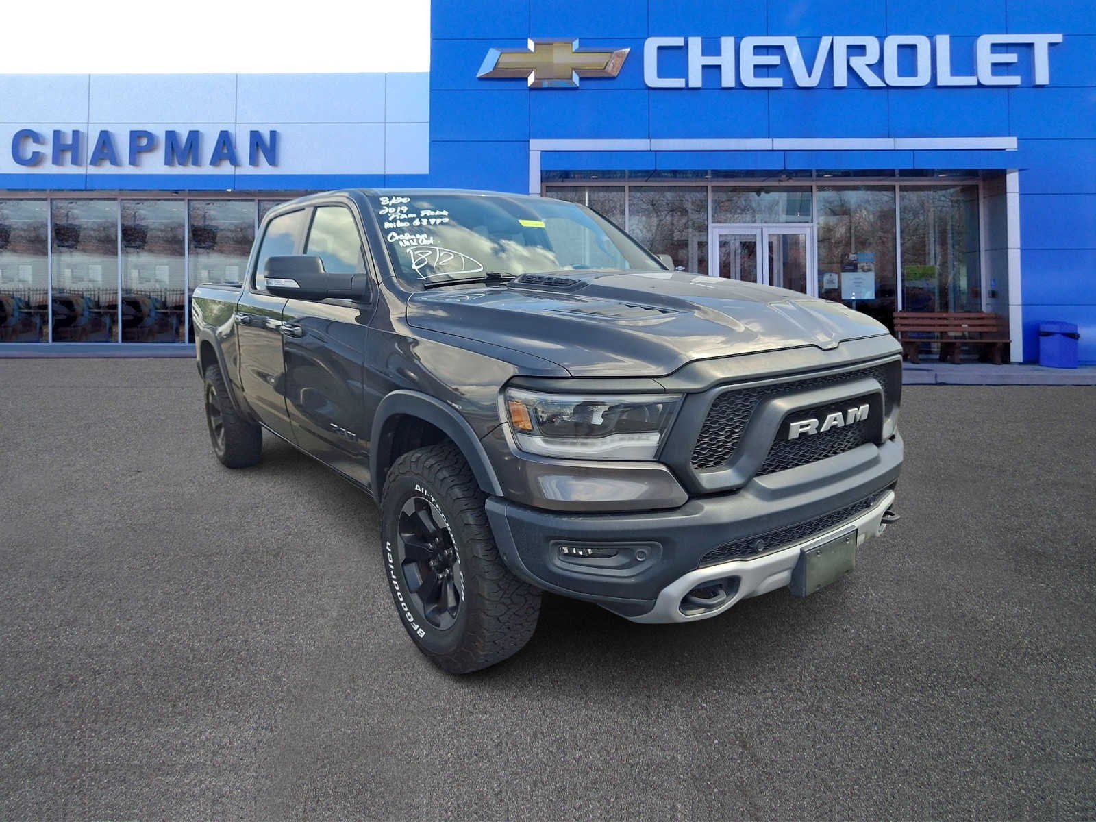 Used 2019 Granite Crystal Metallic Clearcoat Ram Rebel image 1