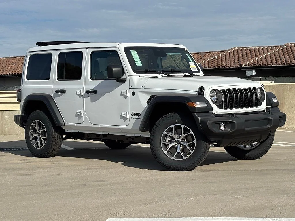 New 2026 Bright White Clear Coat Jeep 4-Door Sport S 4x4 image 1