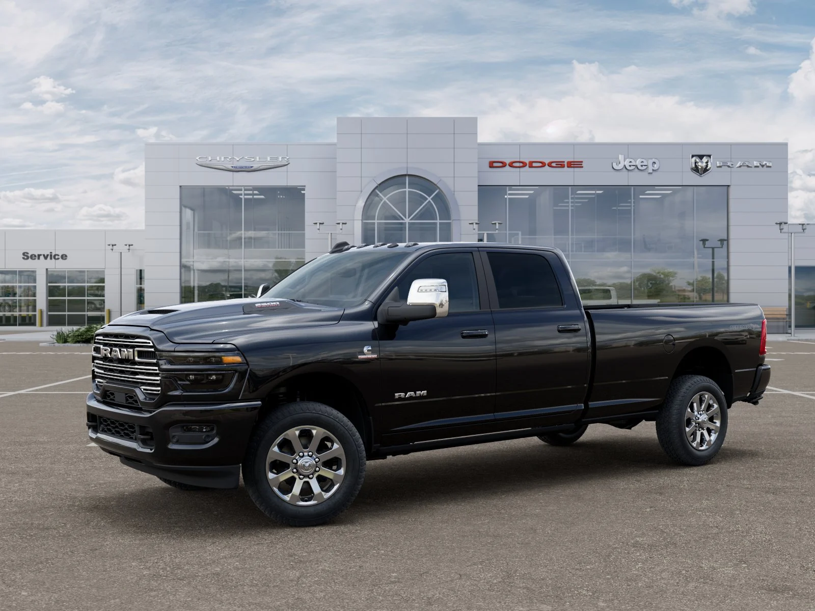 New 2026 Diamond Black Crystal Pearl-Coat Exterior Paint RAM Laramie image 32