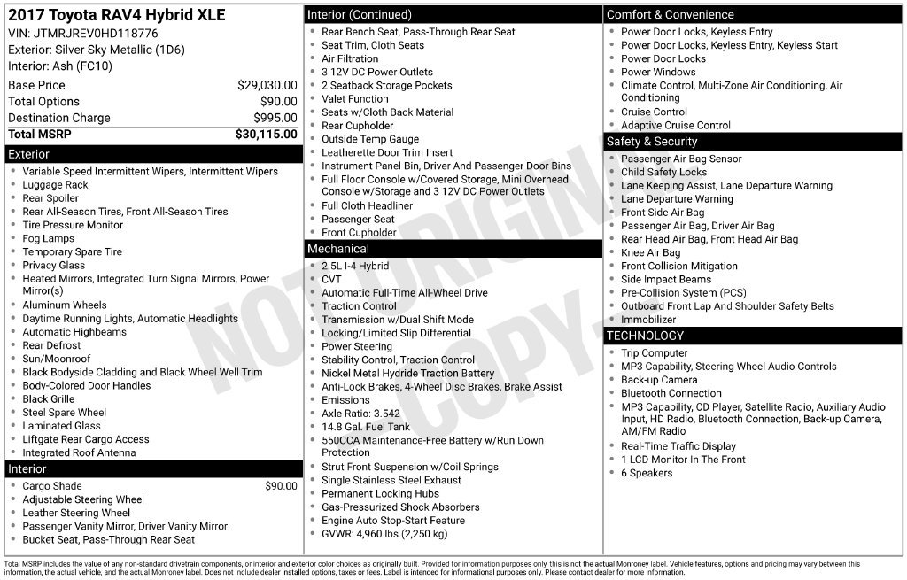 Used 2017 Silver Toyota XLE image 6