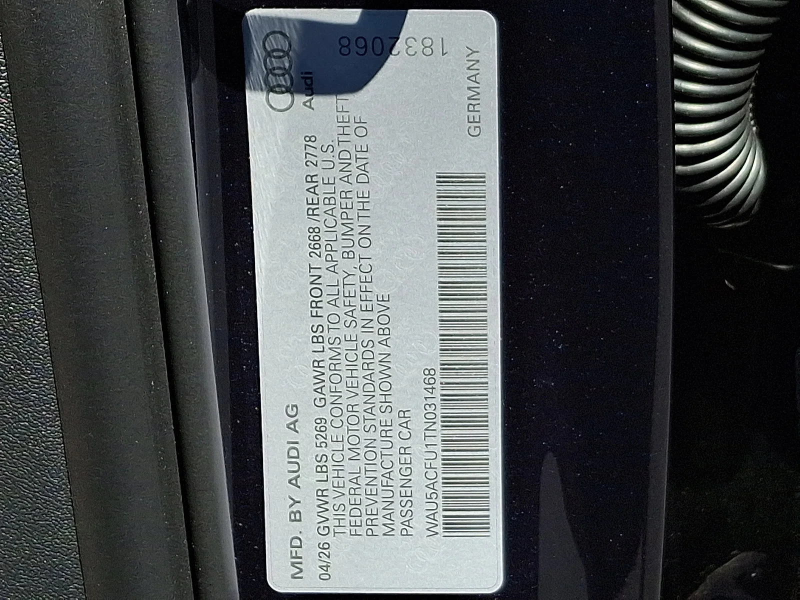 New 2026 Firmament Blue Metallic Audi Premium Plus image 20