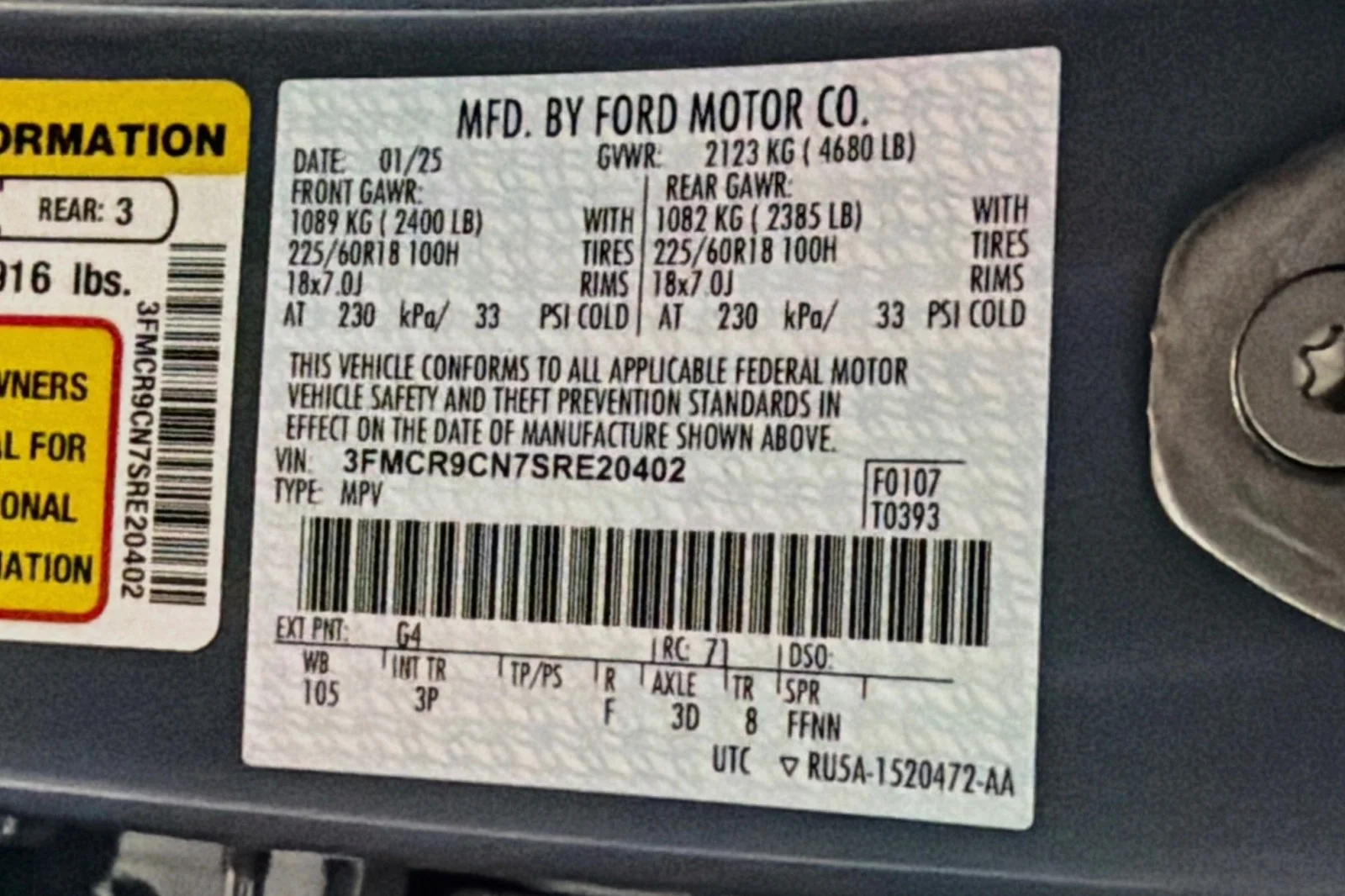 Used 2025 AZURE GRAY Ford Outer Banks image 25