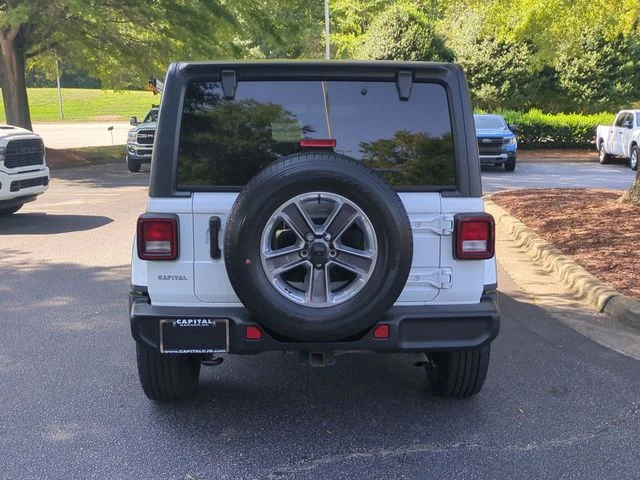 Used 2021 White Jeep Unlimited Sahara image 4
