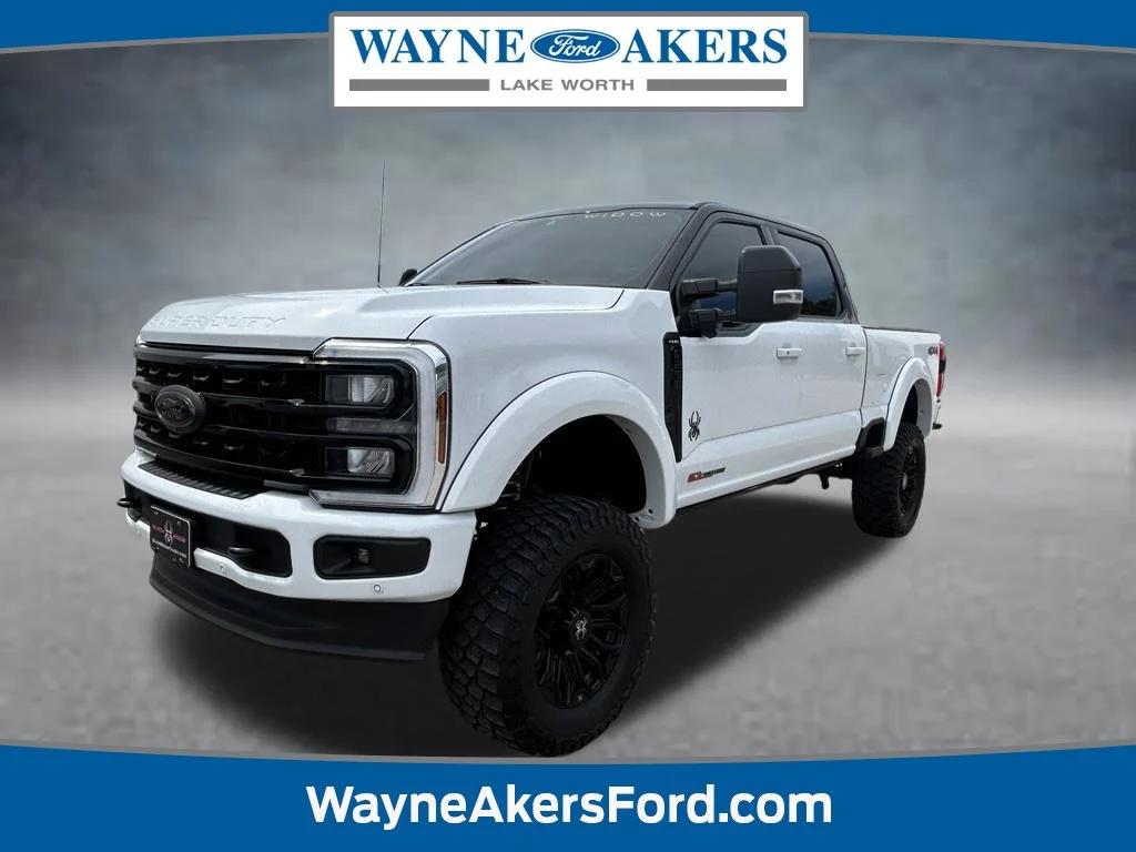 Used 2024 Oxford White Ford LARIAT LIFTED BLACK WIDOW PKG image 1