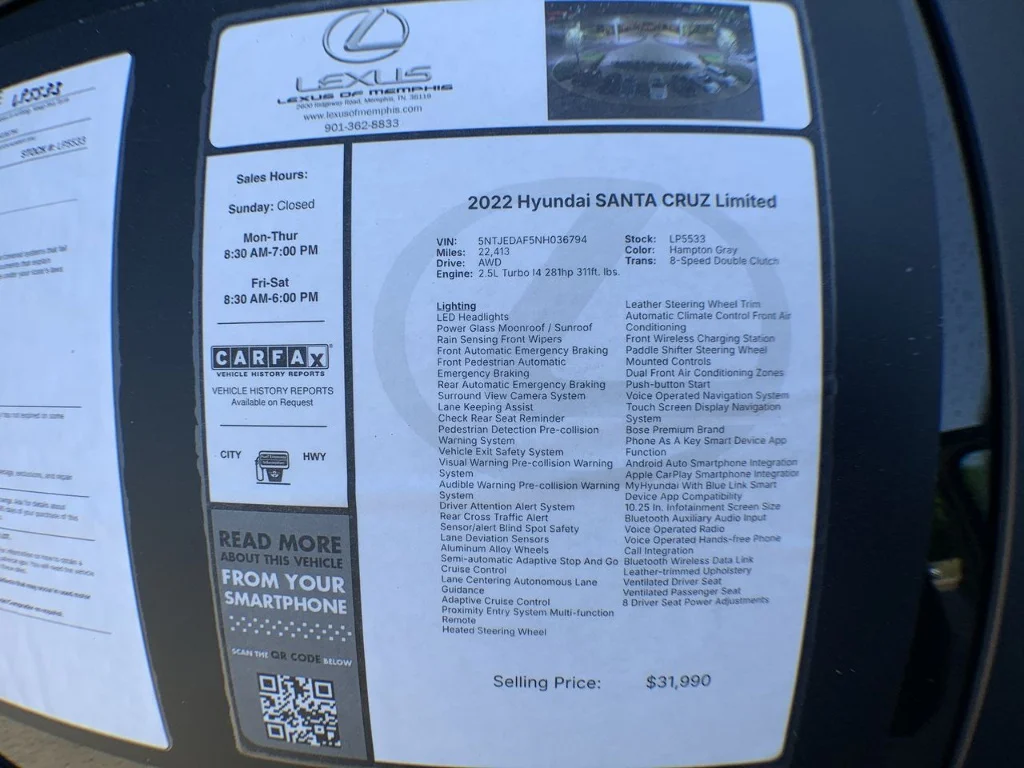 Used 2022 Hampton Gray Hyundai Limited image 26