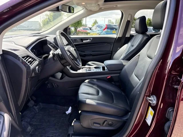 Used 2021 Burgundy Velvet Metallic Tinted Clearcoat Ford Titanium image 12