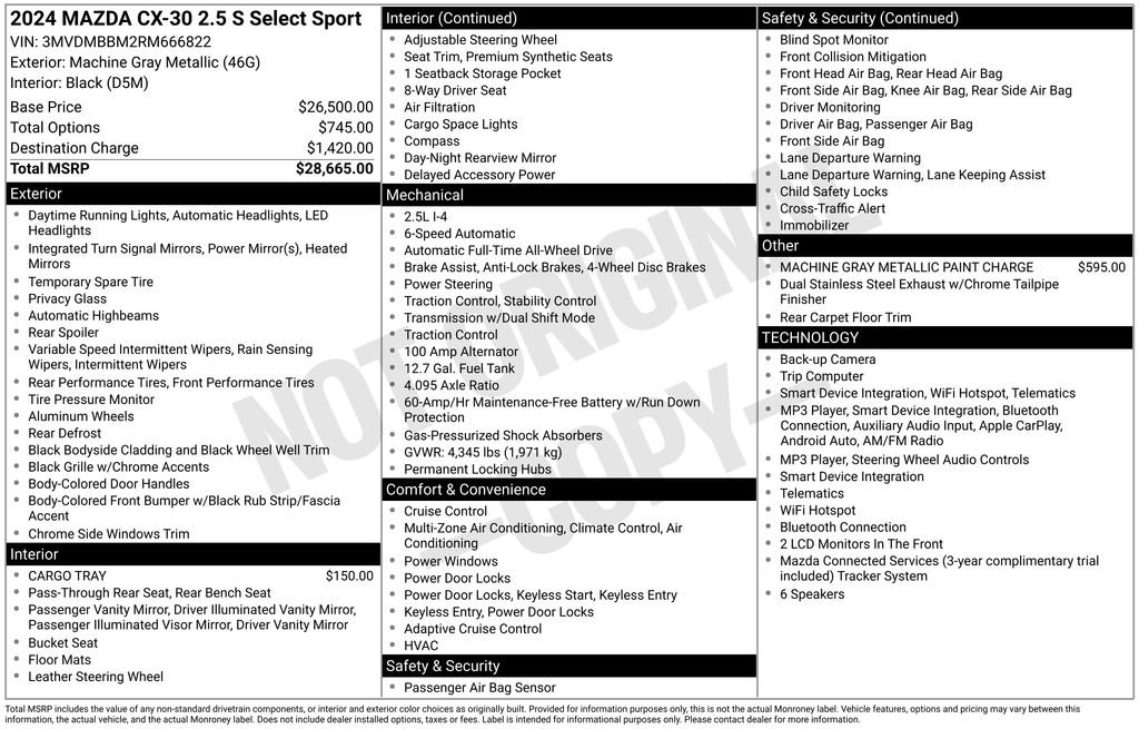 Certified Used 2024 Machine Gray Mazda 2.5 S Select Sport image 4