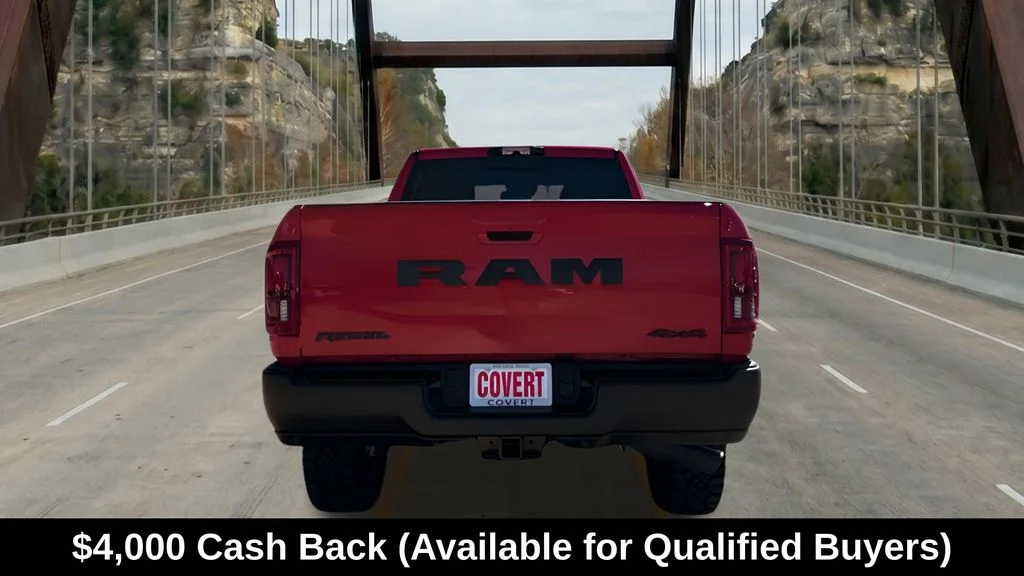 New 2026 Flame Red Clear-Coat Exterior Paint RAM Rebel image 8
