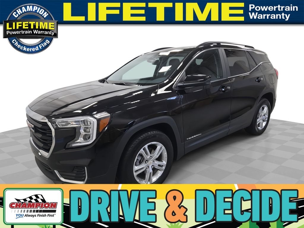 Used 2023 Ebony Twilight Metallic GMC SLE image 1