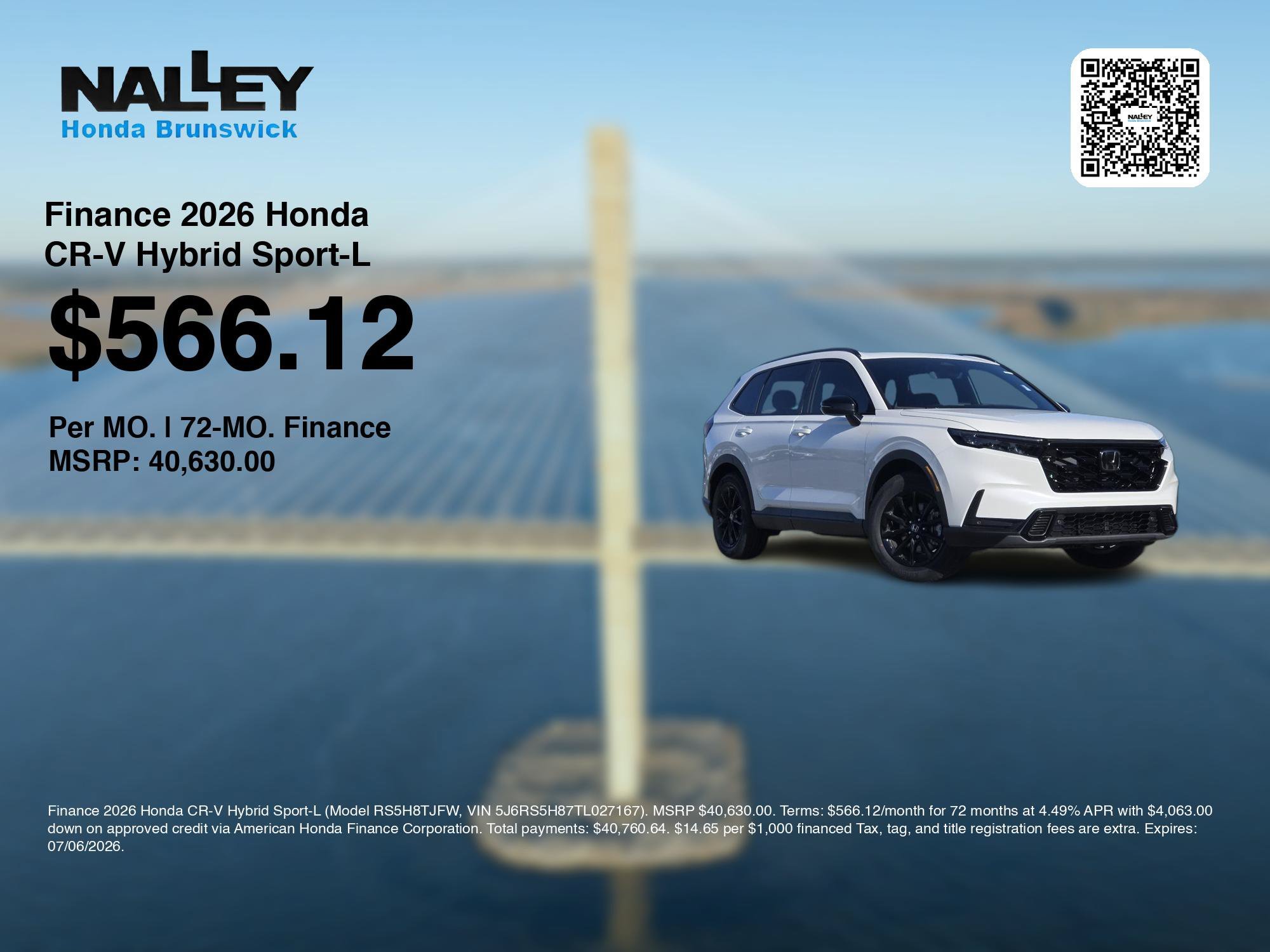 New 2026 Platinum White Pearl Honda Sport-L image 7