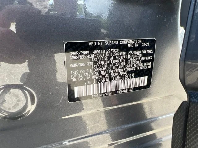 Used 2021 Magnetite Gray Metallic Subaru Sport image 11