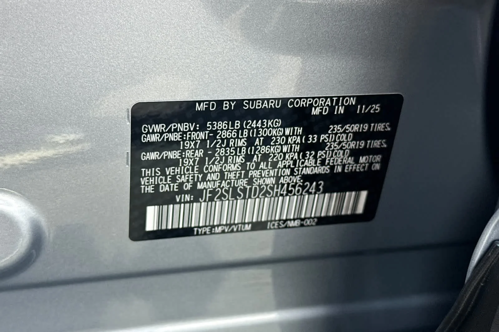 Used 2025 Ice Silver Metallic Subaru Touring Hybrid image 34