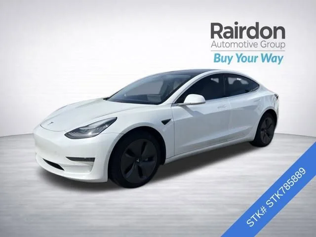 Used 2020 Pearl White Multi-Coat Tesla Standard Range image 3