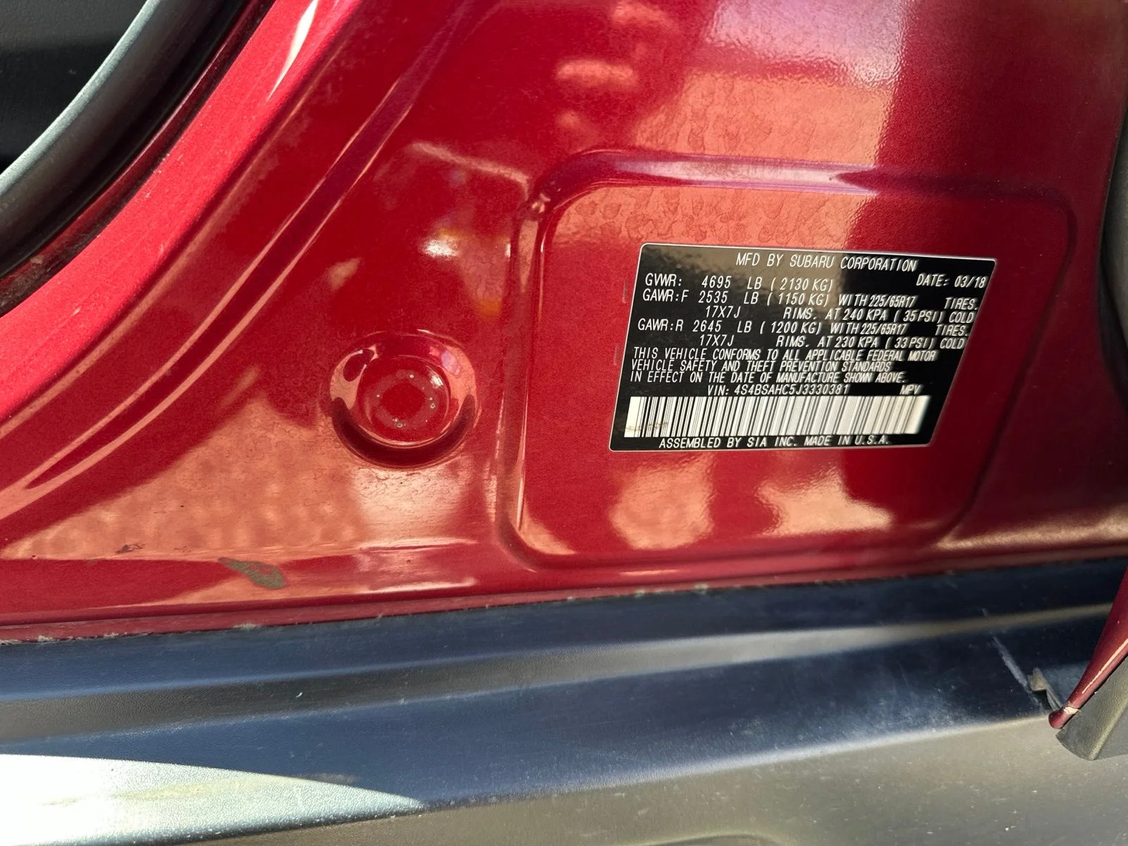 Used 2018 Red Subaru 2.5i Premium image 19
