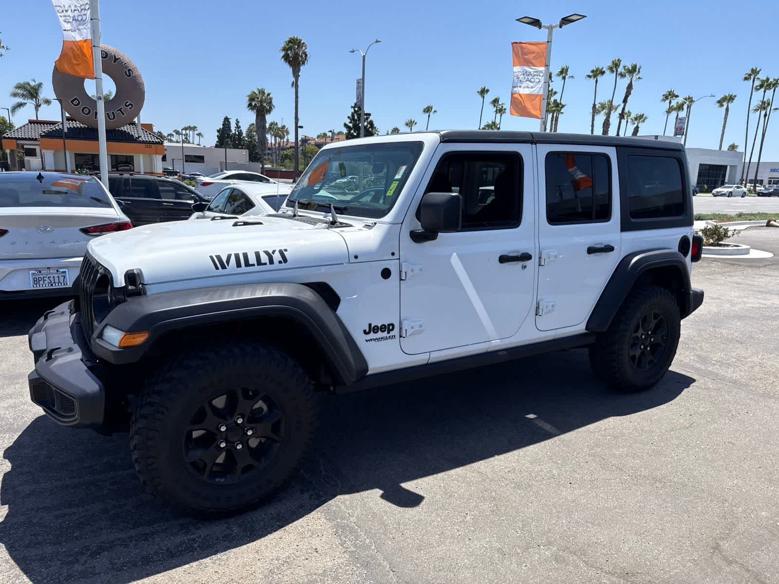Used 2021 Bright White Clearcoat Jeep Unlimited Willys Sport image 22