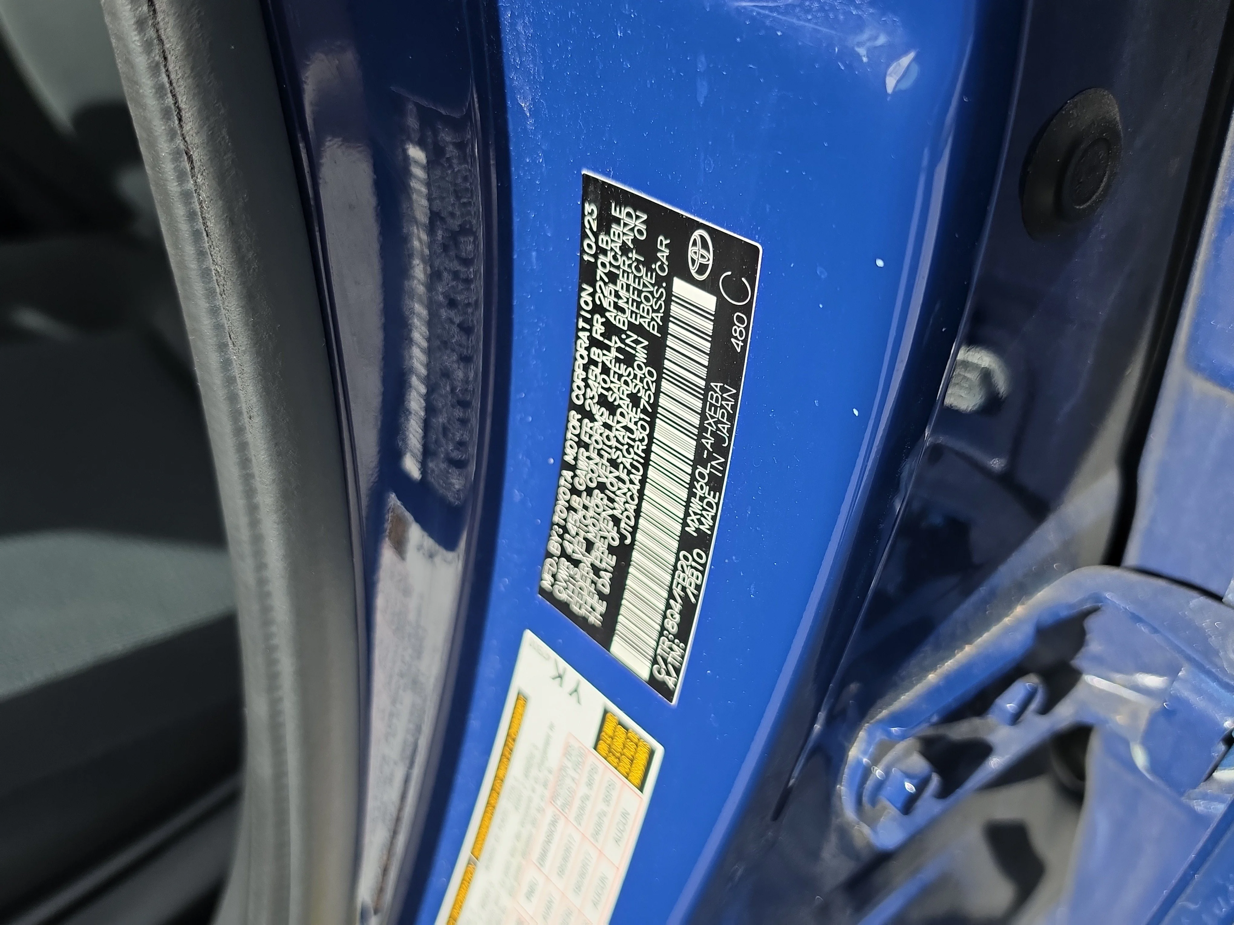 Used 2024 Reservoir Blue Toyota LE image 33