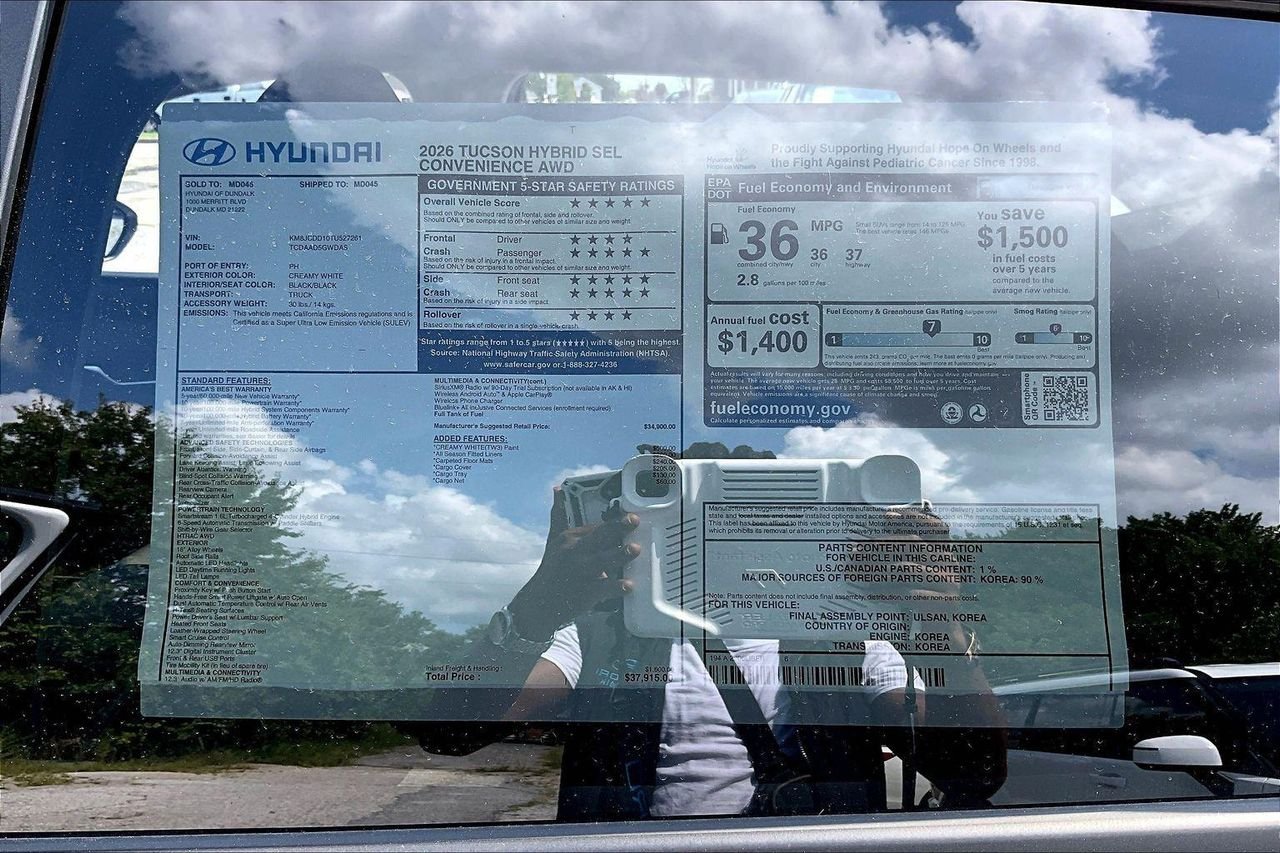 New 2026 White Hyundai SEL Convenience image 29