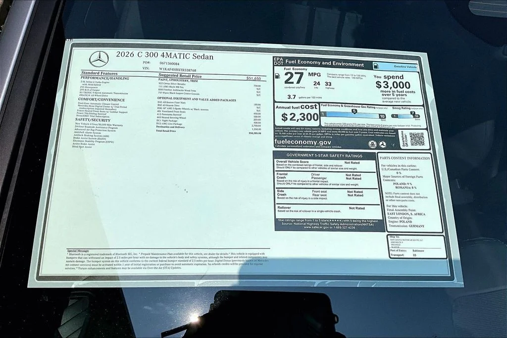 New 2026 Silver Mercedes-Benz C 300 image 14