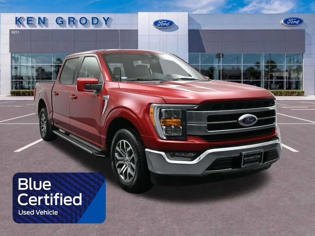 Certified Used 2022 Red Ford Lariat image 1