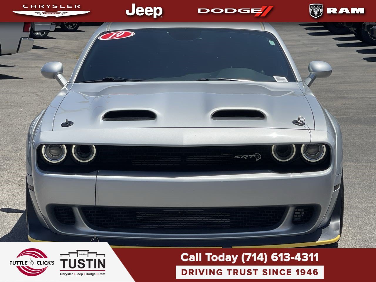 Used 2019 Triple Nickel Clearcoat Dodge SRT Hellcat Redeye Widebody image 2