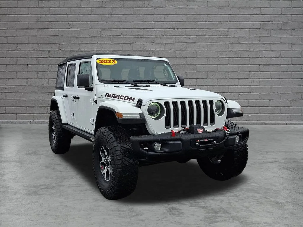 Used 2023 Bright White Clearcoat Jeep Rubicon image 2