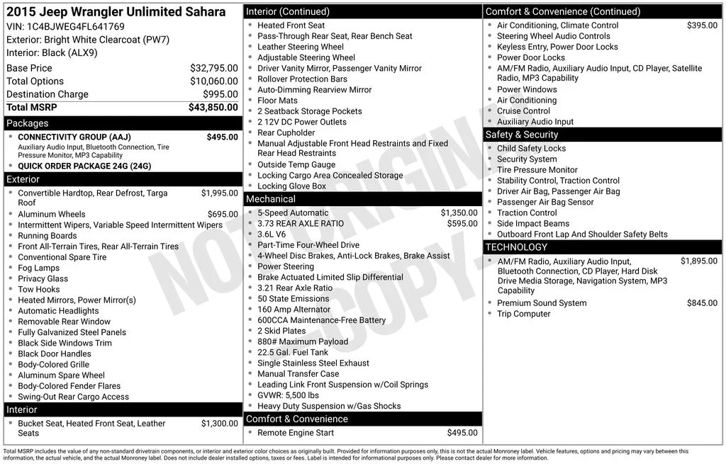 Used 2015 White Jeep Unlimited Sahara image 6